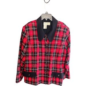 Lauren Henson red/black tweed jacket